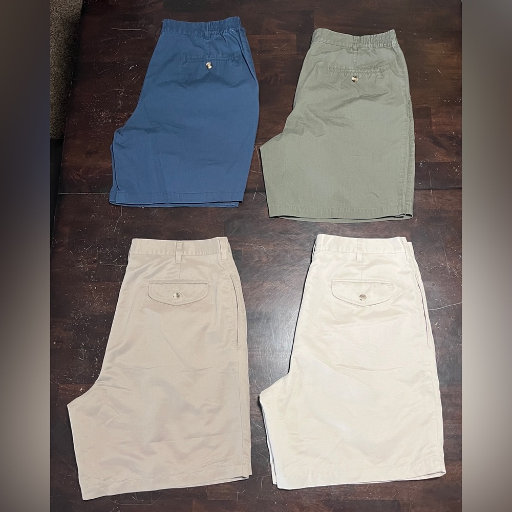 Set of Four Men's Casual Shorts in Blue, Green, Beige, and Cream All Size 38